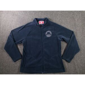 Newark Board Of Education Jacket Women Large Navy Blue Full Zip New Kersey Work